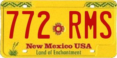 NM license plate 772RMS