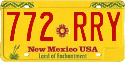 NM license plate 772RRY