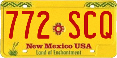 NM license plate 772SCQ