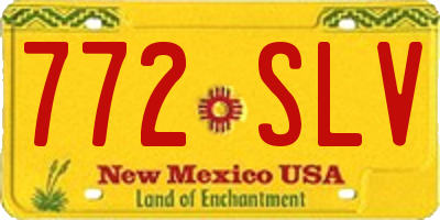 NM license plate 772SLV