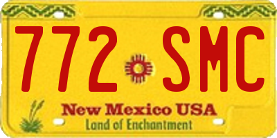 NM license plate 772SMC