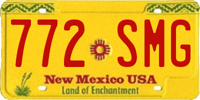 NM license plate 772SMG