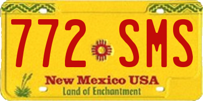 NM license plate 772SMS