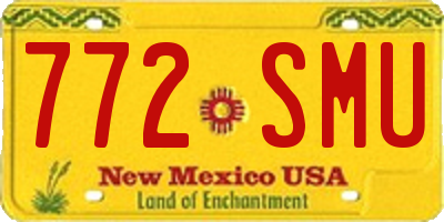 NM license plate 772SMU