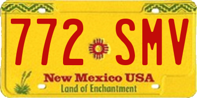NM license plate 772SMV