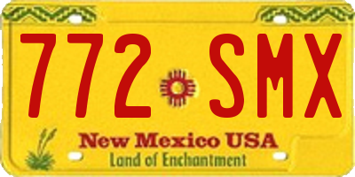 NM license plate 772SMX