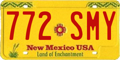 NM license plate 772SMY