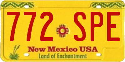 NM license plate 772SPE