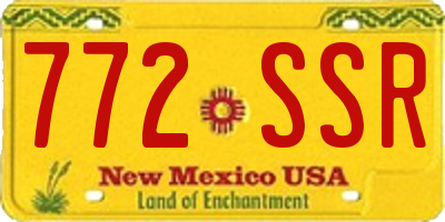 NM license plate 772SSR
