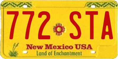 NM license plate 772STA