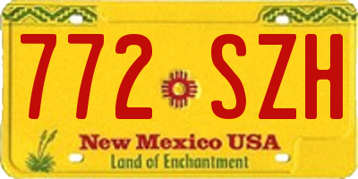 NM license plate 772SZH