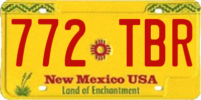 NM license plate 772TBR