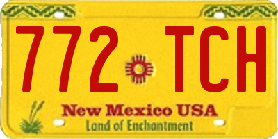 NM license plate 772TCH