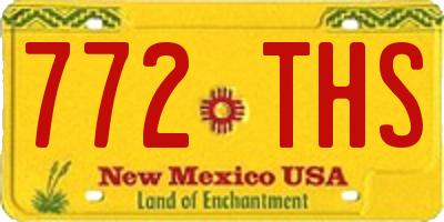 NM license plate 772THS