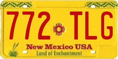 NM license plate 772TLG
