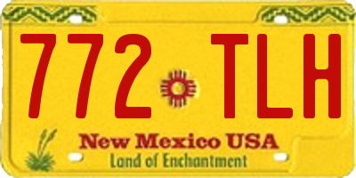 NM license plate 772TLH