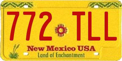 NM license plate 772TLL