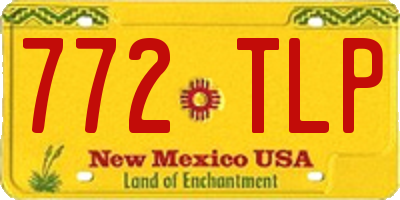 NM license plate 772TLP