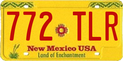 NM license plate 772TLR