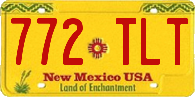 NM license plate 772TLT