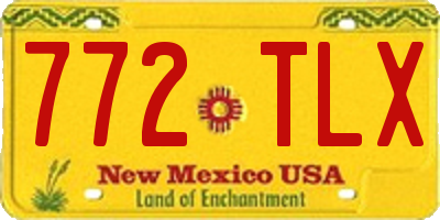 NM license plate 772TLX