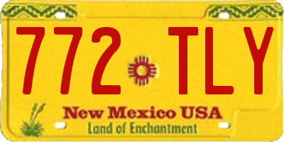 NM license plate 772TLY
