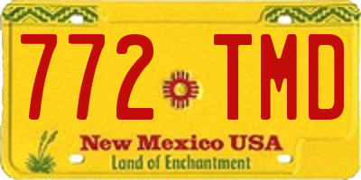 NM license plate 772TMD