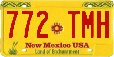 NM license plate 772TMH