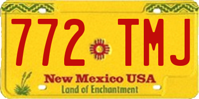 NM license plate 772TMJ
