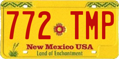 NM license plate 772TMP