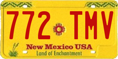 NM license plate 772TMV