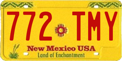 NM license plate 772TMY