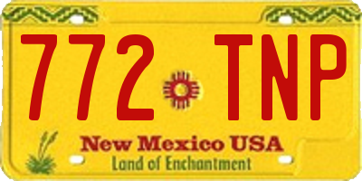 NM license plate 772TNP