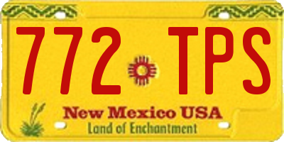 NM license plate 772TPS