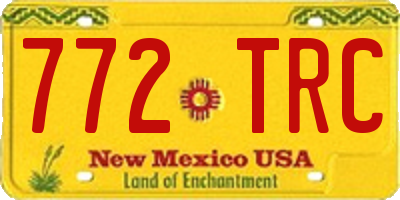 NM license plate 772TRC