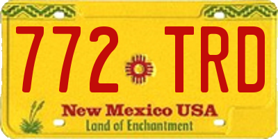 NM license plate 772TRD