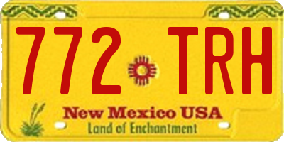 NM license plate 772TRH