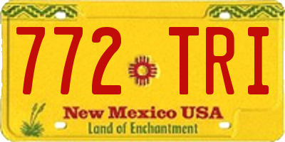 NM license plate 772TRI
