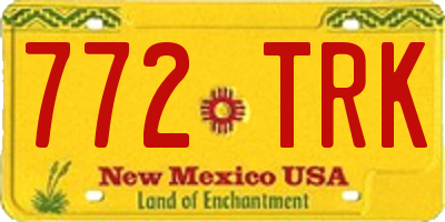 NM license plate 772TRK