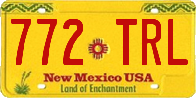 NM license plate 772TRL