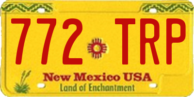 NM license plate 772TRP