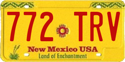 NM license plate 772TRV