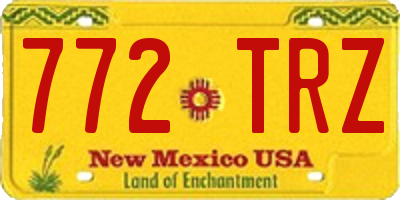 NM license plate 772TRZ