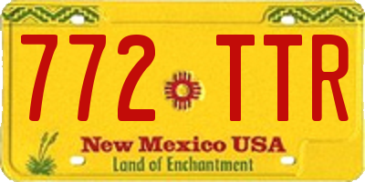 NM license plate 772TTR