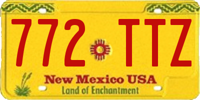 NM license plate 772TTZ