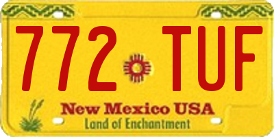 NM license plate 772TUF