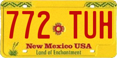 NM license plate 772TUH