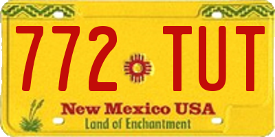NM license plate 772TUT