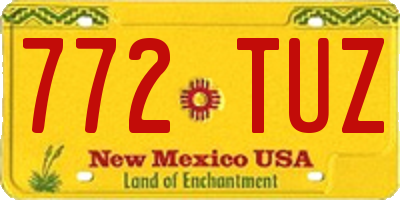 NM license plate 772TUZ