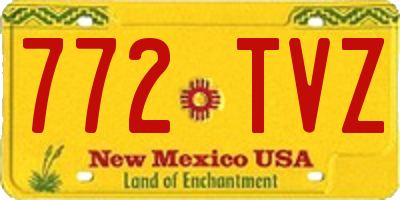 NM license plate 772TVZ